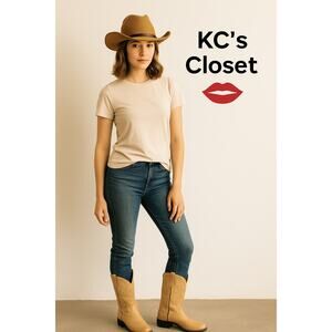 Coyote Ostrich Leather Western Cowboy Boots | Size 5.5 | Classic Cowgirl Chic